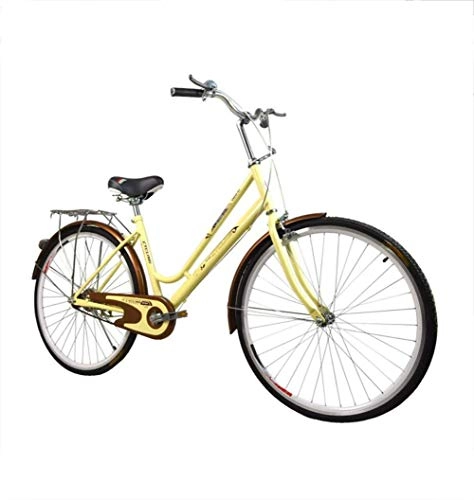 Vélos de villes : N / Z Accueil Équipement Vélo léger Vélo de Banlieue pour Femme Vélo de Ville Vélo de Ville 26 Pouces Confort à la Mode Chaîne à Une Vitesse Cadre en Acier à Haute teneur en Carbone