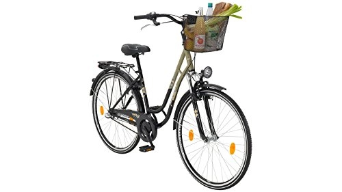 Vélos de villes : ONUX City Bike Femme Toury, 26 / 28 Pouces, 3 Vitesses, Frein à rétropédalage 66, 04 cm (26 ")