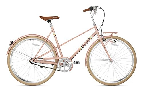 Vélos de villes : POPAL Capri N3 28 Pouces 50 cm Femme 3SP Frein à rétropédalage Saumon