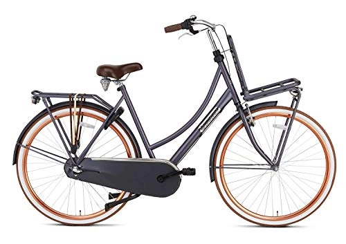 Vélos de villes : POPAL Daily Dutch Basic Vélo de transport 28" 50 cm Femme 3G Frein à rétropédalage Vert foncé