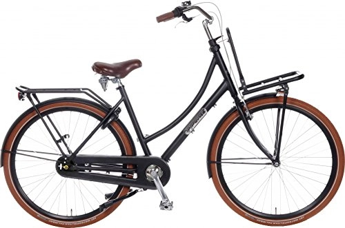 Vélos de villes : POPAL Daily Dutch Prestige 28 Pouces 57 cm Femme 7SP Frein à rétropédalage Noir Mat