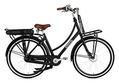 Vélos de villes : POPAL Prestige-E 28 Pouces 57 cm Femme 7SP Rollerbrakes Noir Mat