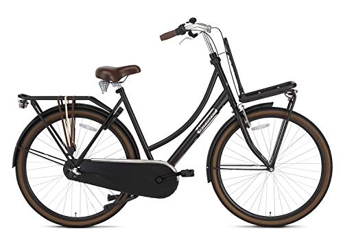 Vélos de villes : POPAL Vélo hollandais 28" pour femme Daily Dutch Basic+ 3 vitesses, noir, taille du cadre 50 cm.