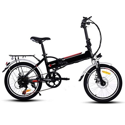 Vélos de villes : Profun Vélo de Montagne électrique Pliant Roues de 20 / 26 Pouces Batterie Lithium-ION Grande Capacité (250 36V 8Ah) Suspension Complète Premium et équipement Shimano (Type 2 Noir)
