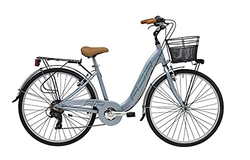 Vélos de villes : Relax Shimano Vélo 28" pour femme, 6 vitesses, gris