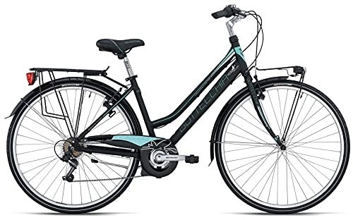 Vélos de villes : Shimano Vélo 200 pour femme, 6 vitesses, noir, vert mat