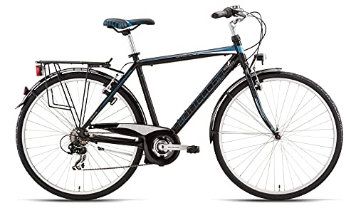 Vélos de villes : Shimano Vélo à bille 205 pour homme 6 V H52 Noir Bleu mat
