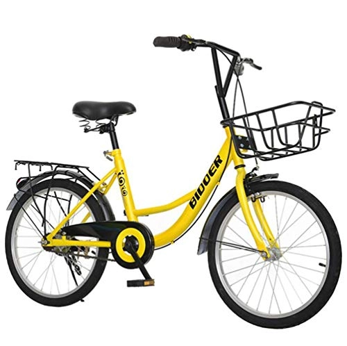 Vélos de villes : Tbagem-Yjr Cadre Dur De Bicyclette d'enfants, Vélo De Route De Vélo De Freestyle De Voyage Extérieur De 20 Pouces (Color : Yellow)