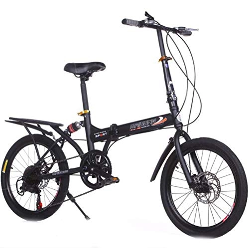 Vélos de villes : Tbagem-Yjr Vélo Pliant À Vitesse Variable, Vélo De Montagne for Enfants 20 Pouces De Vélo À Vitesse Variable De Roue (Color : Black)