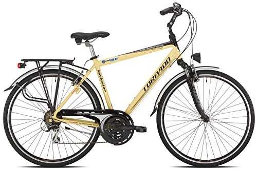 Vélos de villes : TORPADO &apos vélo City Navigator 28 "Alu 3 x 7 V Taille 48 crème (City) / Bicycle City Navigator 28 alu 3 x 7S Size 48 Cream (City)
