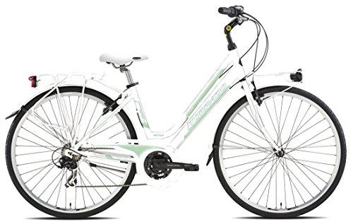 Vélos de villes : Torpado vélo City partenaires Next 28 "Femme 3 x 7 V taille 44 Blanc / Vert (City) / Bicycle City partenaires Next 28 Lady 3 x 7S Size 44 white / green (City)