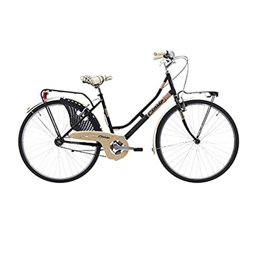 Vélos de villes : Velo City Bike 26 Cinzia Friendly Acier Femme MONOVITESSE Noir Taille 44