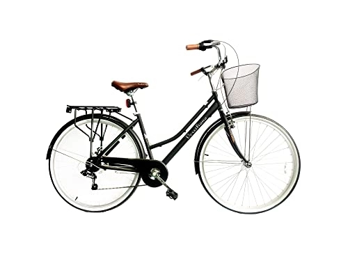 Vélos de villes : Versiliana Homme-BW Vélo de Ville, Noir / Blanc, Taille Unique