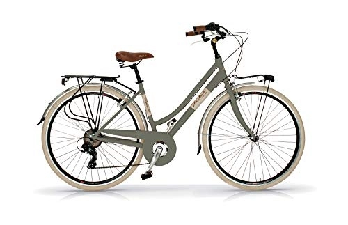 Vélos de villes : Via Veneto AIRBICI Bicyclette rétro pour Femme Cadre en Aluminium - Gris