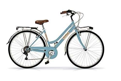 Vélos de villes : Via Veneto by Airbici Citybike Vélo Byciclette Aluminium Vintage Retro V-Brake Bici pour Femme Dame