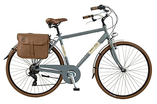 Vélos de villes : Via Veneto by Canellini - Bici Vélo Citybike Byciclette CTB Homme Dame Vintage Retro Dolce Vita Aluminium Gris (54)