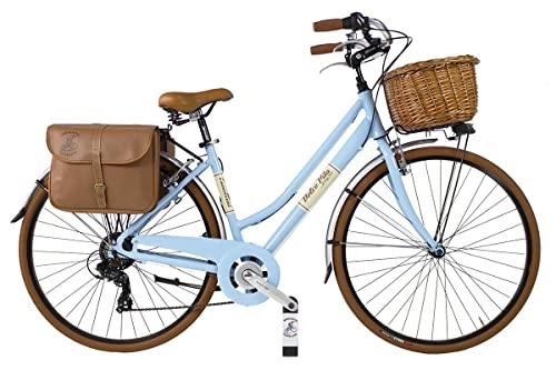 Vélos de villes : Via Veneto by Canellini Dolce Vita vélo CTB citybike Femme Vintage Retro Aluminium (Bleu 46)