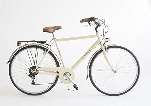 Vélos de villes : Via Veneto Vélo 605 pour homme, fabriqué en Italie, taille du cadre 50, beige Cappuccino.