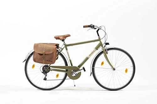 Vélos de villes : Via Veneto Vélo 605 pour homme, fabriqué en Italie, taille du cadre 54, vert opaque.