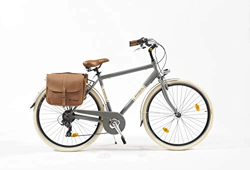 Vélos de villes : Via Veneto Vélo 605A pour homme, fabriqué en Italie, taille du cadre 50, gris galant.