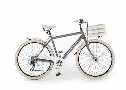 Vélos de villes : Via Veneto Vélo Milano pour homme, fabriqué en Italie, Homme, grigio gallante, taglia telaio 50