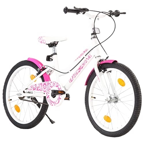Vélos de villes : vidaXL Vélo pour Enfants Bicyclette Garde-chaîne Garde-Boue Bicyclette Cyclisme Guidon Réglable en Hauteur Extérieur 20 Pouces Rose et Blanc