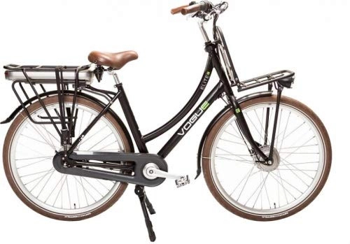 Vélos de villes : Vogue Elite Vélo électrique de ville 28 pouces 50 cm Femme 3G Frein sur jante Noir mat