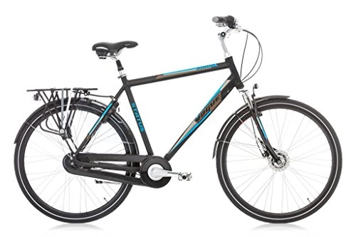 Vélos de villes : Vogue Statut Homme Holland City Bike Vélo 28 "7 vitesses Noir Noir / bleu 71 cm