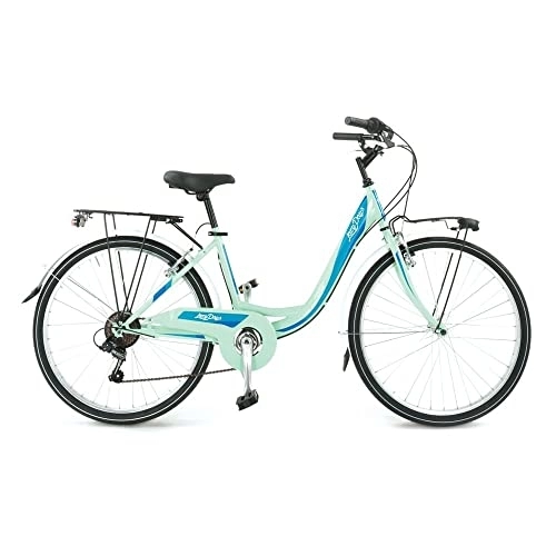 Vélos de villes : Vélo 24 mono-tube LAZY DAYS 1 V H.T.ACIER VIA VENETO (BLANC)