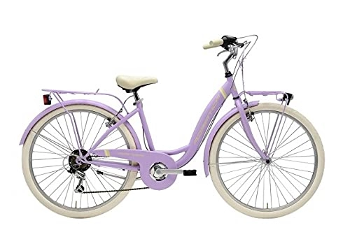 Vélos de villes : Vélo 26" pour femme, adulte, Panda Shimano 6 vitesses, lilas