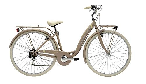 Vélos de villes : Vélo 28" pour femme, adulte Panda Shimano 6 vitesses, couleur sable.