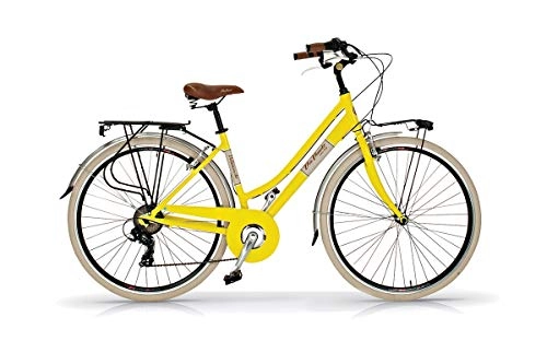 Vélos de villes : Vélo 28" pour femme Elegance Via Veneto 6 V en aluminium jaune