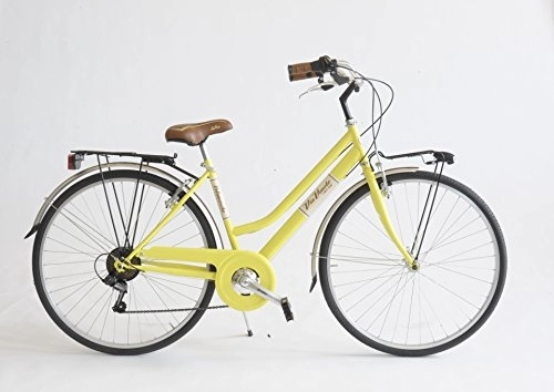 Vélos de villes : Vélo 605 pour femme, fabriqué en Italie, Via Veneto, femme, giallo anita