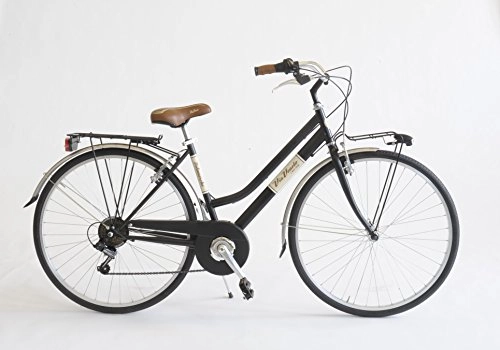 Vélos de villes : Vélo 605 pour femme, fabriqué en Italie, Via Veneto, femme, nero polvere di caffè