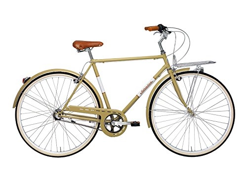 Vélos de villes : Vélo Cycles Adriatique Holland Man pour Homme, châssis en Acier, Roue de 28, Taille 54, Olive