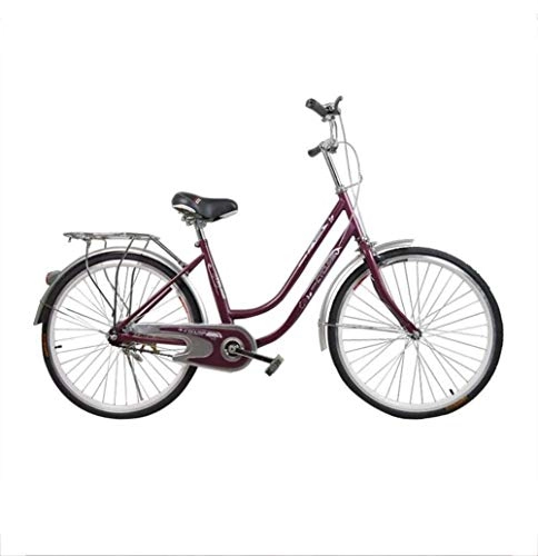 Vélos de villes : Vélo de ville de vélo de ville, vélo de ville pour femme, vélo léger de 26 pouces en acier carbone à une vitesse unique de voyage BXM, a, 66 cm