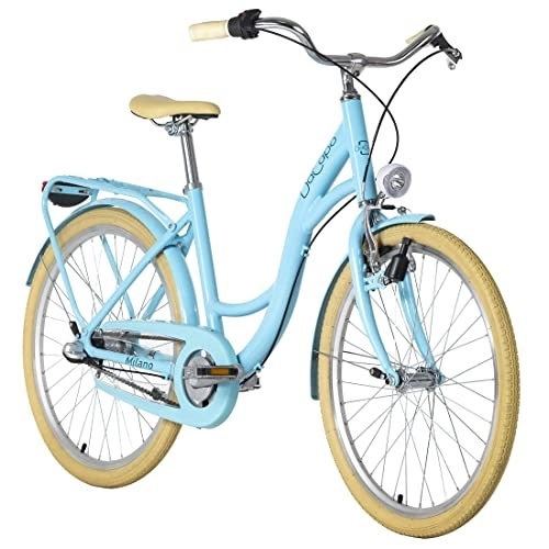 Vélos de villes : Vélo Enfant 24" Milano Bleu TC 42 cm Dacapo