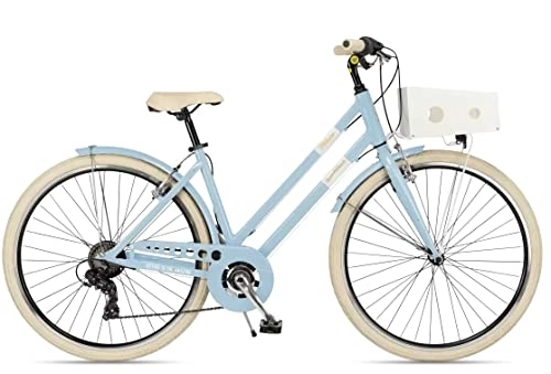 Vélos de villes : Vélo femme Milan 28 6 V Cadre aluminium taille 46 bleu