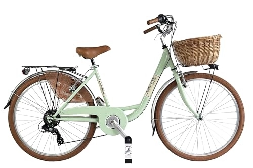 Vélos de villes : Vélo femme vénus vie douce 26" shimano ctb ville ville ville vélo (Vert Clair)