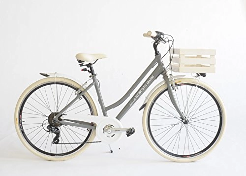 Vélos de villes : Vélo Milano pour femme, fabriqué en Italie, Via Veneto, femme, grigio gallante