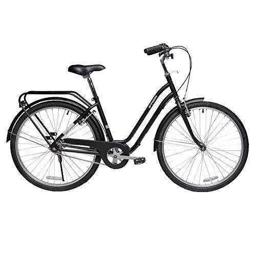 Vélos de villes : Vélo noir rétro, vélos de route urbains en acier de haute dureté pour plein air, 26 '' vélo de vitesse décontracté mâle / femelle, vélos étudiants