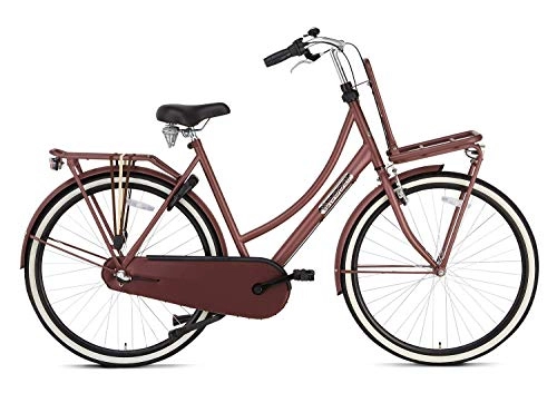 Vélos de villes : Vélo Popal Daily Dutch Basic+ 28" 57cm Femme 3G Frein à rétropédalage Rouge