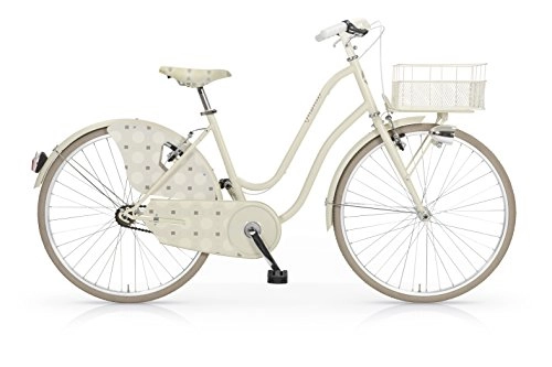 Vélos de villes : Vélos de ville MBM Mima pour femmes avec panier (Asperge, 47)