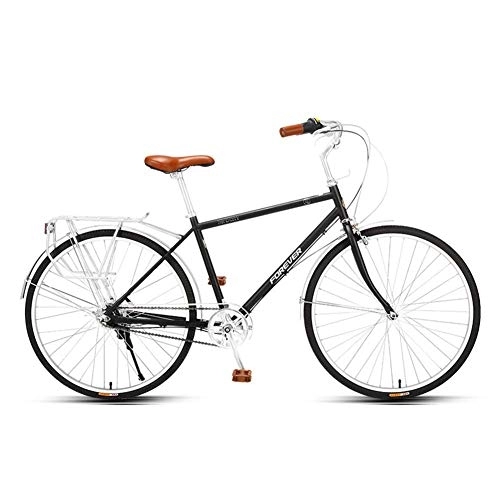 Vélos de villes : Wxnnx Vélo Classique de Ville de 26 Pouces - Vélo Traditionnel Confortable à 5 Vitesses, vélo de Route Hybride Urbain, Roues 700c, B