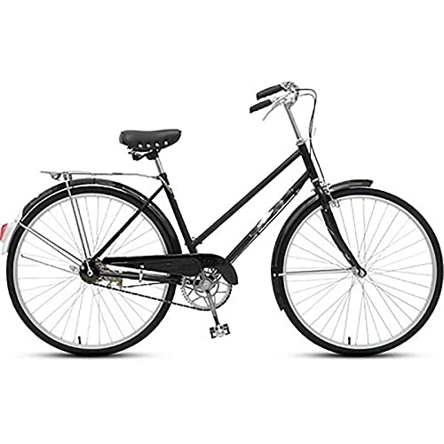 Vélos de villes : WXXMZY Vélos Nostalgiques De 26 Pouces, 28 Vélos, Vélos Rétro pour Femmes Adultes Légers Et Ordinaires (Color : Black)