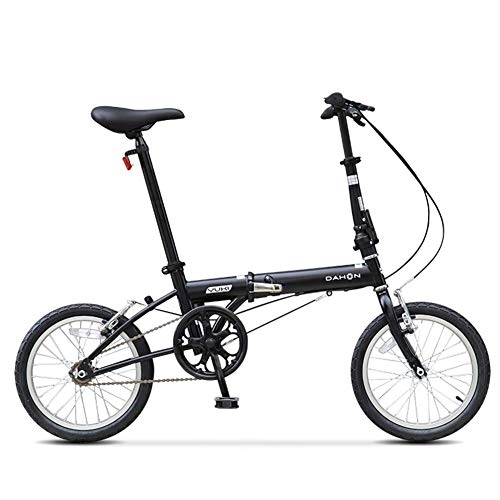 Vélos pliant : 16" Mini Vélos pliants, adultes Hommes Femmes étudiants Poids léger vélo pliant, haute teneur en carbone cadre en acier renforcé Commuter Vélo, Bleu FDWFN (Color : Black)