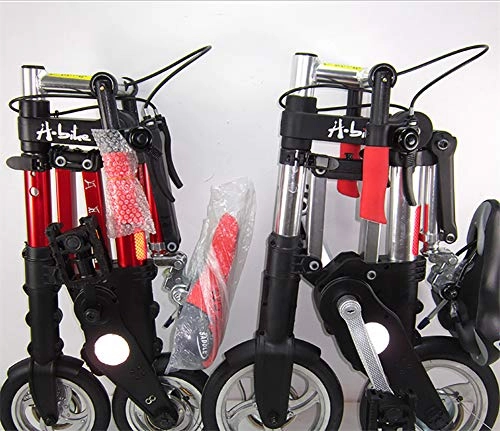 Vélos pliant : Acptxvh Multi-Fonction VTT Vélo 8 Pouces Pliant Transport vélo Facile et Facile Pliant Adulte Hommes et Femmes Variable-Type, Rouge