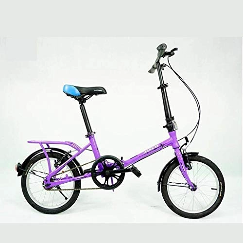 Vélos pliant : AJH 16 Pouces Hommes Adultes vélo Enfant Pliant Portable et étudiantes vélo Loisir vélo Pliant léger