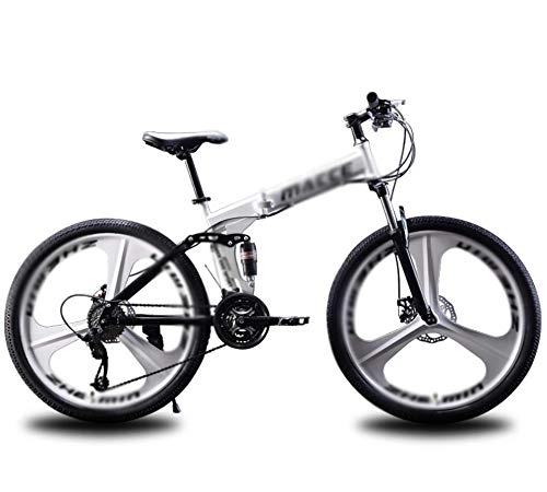 Vélos pliant : AMhuui Pliable Mountain Bike, Shock Absorber Double Vitesse Variable Freins à Disque extérieur Équitation Vélo Pliant Homme Adulte Pleine Suspension VTT vélo pour Hommes / Femmes