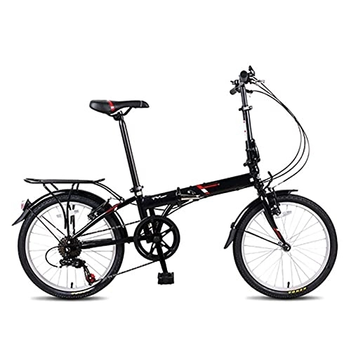 Vélos pliant : ASPZQ Vélo Pliante de Sports de Plein air, vélo à vélo Variable de 20 Pouces vélo de vélo pour Hommes Femmes-étudiants et navetteurs urbains, Noir